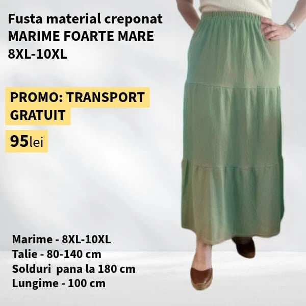 Fusta VERDE DESCHIS pentru MARIME FOARTE MARE - 8-10XL
