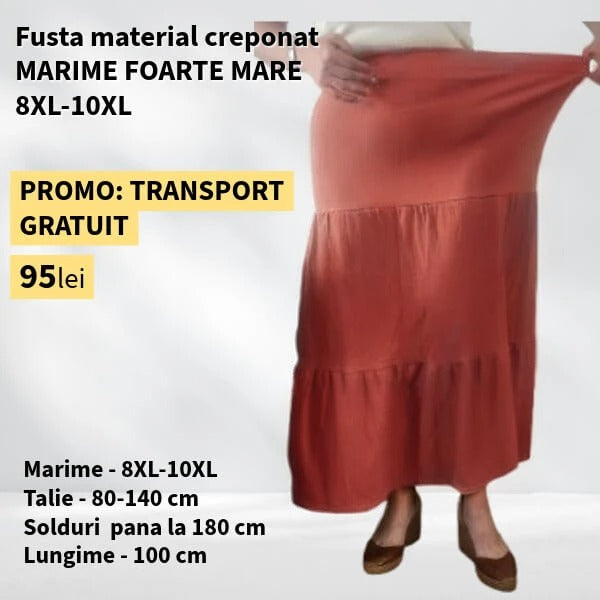 Fusta ROSU - CARAMIZIU pentru MARIME FOARTE MARE - 8-10XL