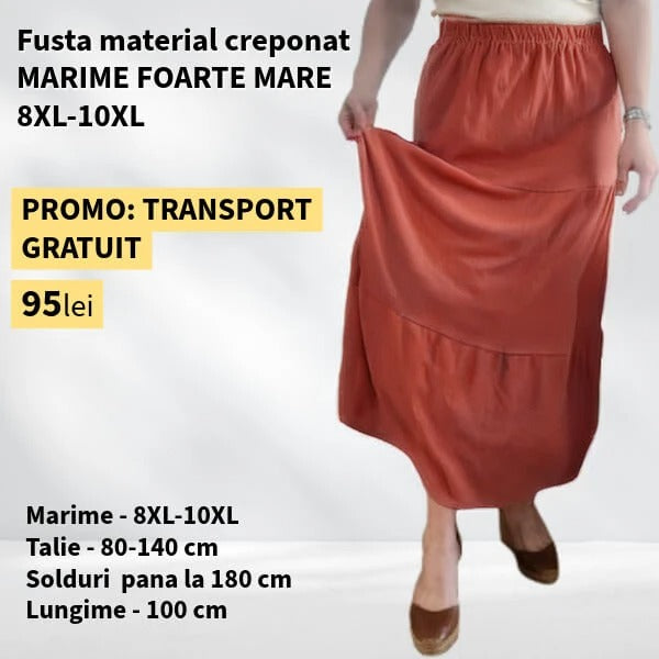 Fusta ROSU - CARAMIZIU pentru MARIME FOARTE MARE - 8-10XL