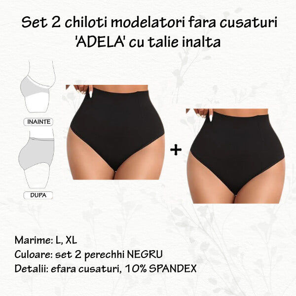 SUPER PROMO -Set 2 chiloti modelatori 'Adela' fara cusaturi, marimi L-XL