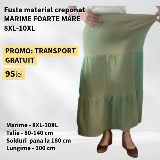 Fusta VERDE DESCHIS pentru MARIME FOARTE MARE - 8-10XL