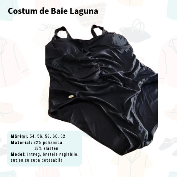 Costum de baie LAGUNA intreg pentru marimi mari - marimi 56-58