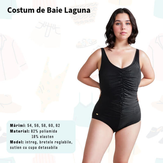 Costum de baie LAGUNA intreg pentru marimi mari - marimi 56-58