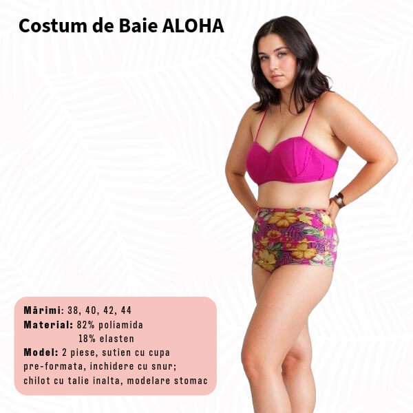 Costum de baie ALOHA 2 piese - marimi 40-44