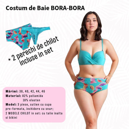 Costum de baie BORA-BORA 3 piese - marime 38, 40 (2chiloti in set)