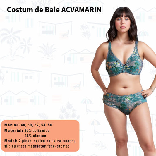 Costum de baie ACVAMARIN 2 piese - marimi 54