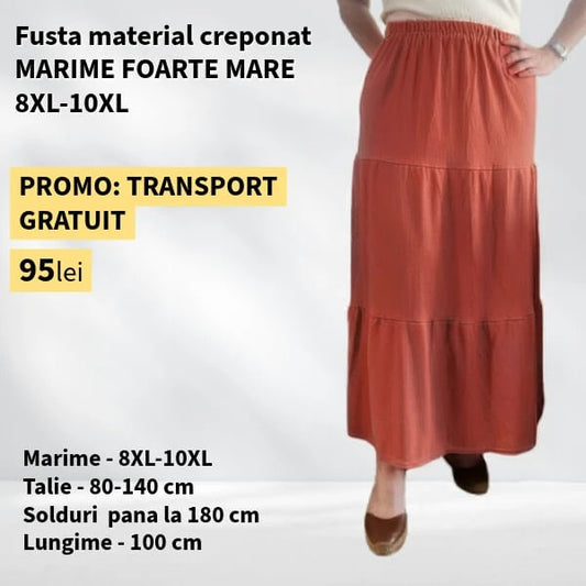 Fusta ROSU - CARAMIZIU pentru MARIME FOARTE MARE - 8-10XL