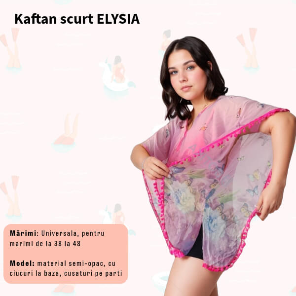 Kaftan scurt ELYSA rochie de plaja