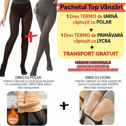 Pachet TOP VÂNZĂRI: 1 dres căptușit cu POLAR + 1 dres căptușit cu LYCRA + Transport Gratuit