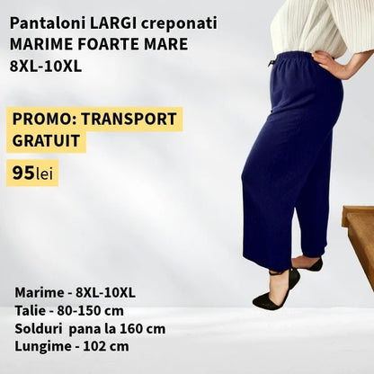 Pantaloni BLEUMARIN, LARGI creponati MARIME FOARTE MARE - 8-10XL