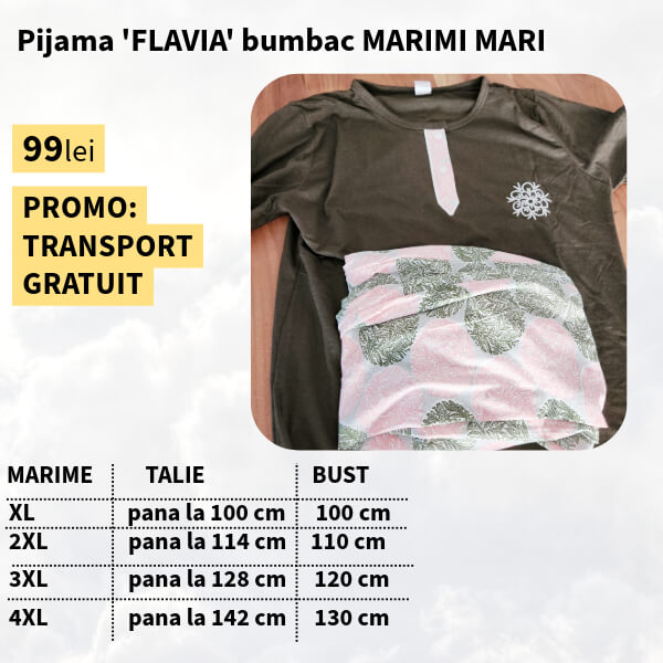 Pijamale FLAVIA bumbac pentru marimi mari -XL-4XL