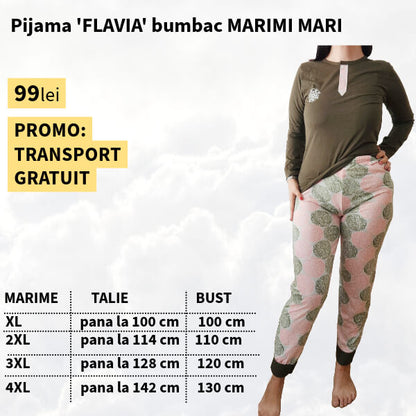 Pijamale FLAVIA bumbac pentru marimi mari -XL-4XL