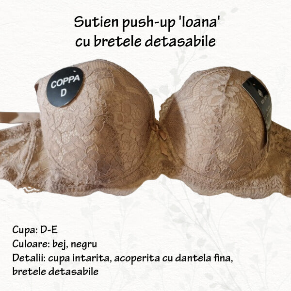 Sutien 'Ioana' push-up cu bretele detasabile - marime 100-125 D-E