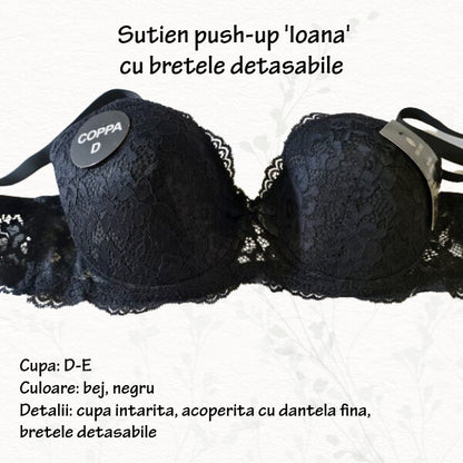 Sutien 'Ioana' push-up cu bretele detasabile - marime 100-125 D-E