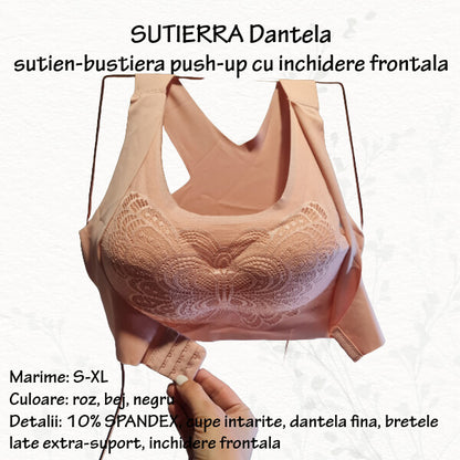 SUTIERRA Dantela - sutien-bustiera push-up cu inchidere frontala - marimi M-3XL