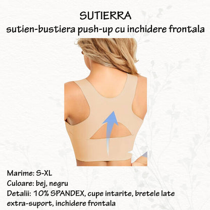 SUTIERRA Dantela - sutien-bustiera push-up cu inchidere frontala - marimi M-3XL