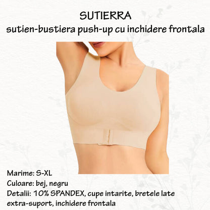 SUTIERRA - sutien-bustiera push-up cu inchidere frontala - marimi S-L